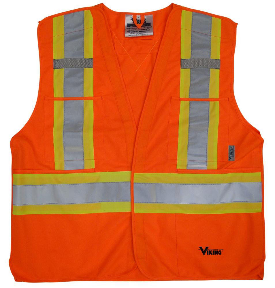 Gilet de sécurité détachable à 5 points Viking® - Polyester solide, S/M