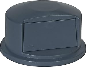 Couvercle rond gris, 22 11/16" de diamètre x 12,25" h