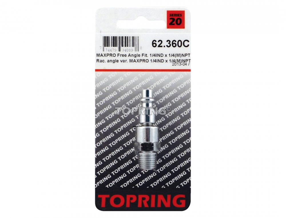 1/4 Industrial Steel Swivel Coupler Plug 1/4 (M) NPT, Maxpro Model