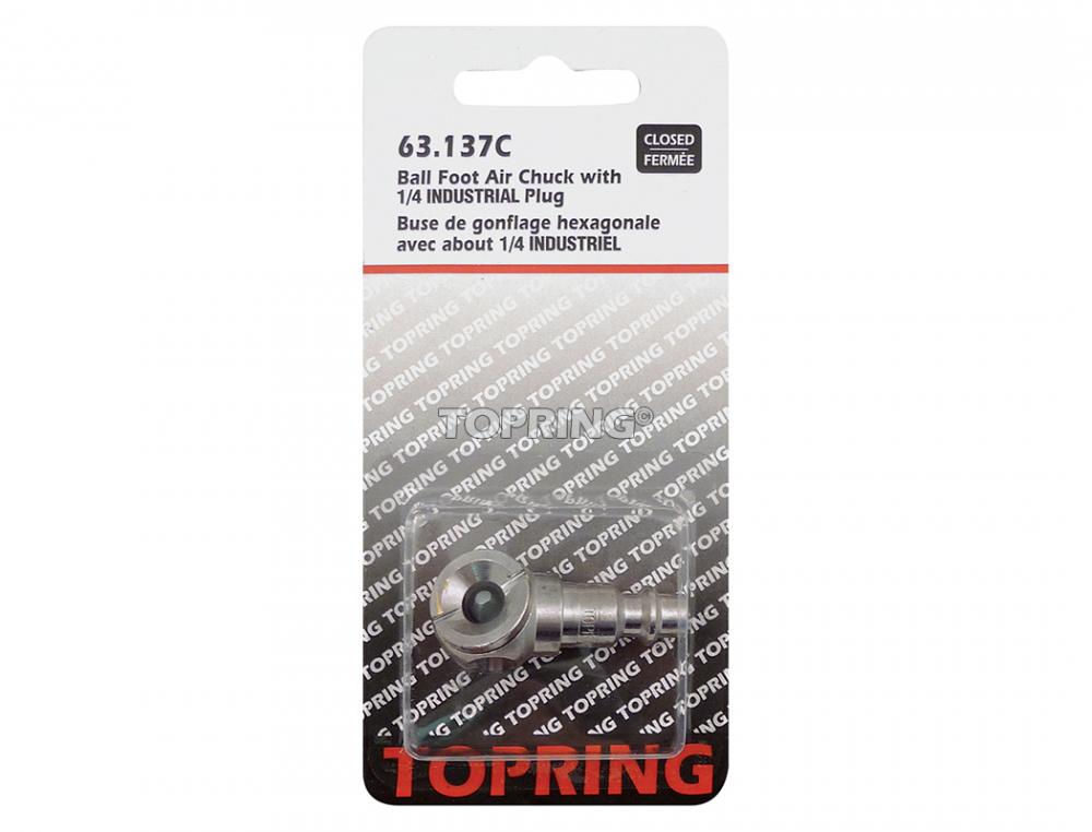 Air Chuck With 1/4 Industrial Coupler Plug