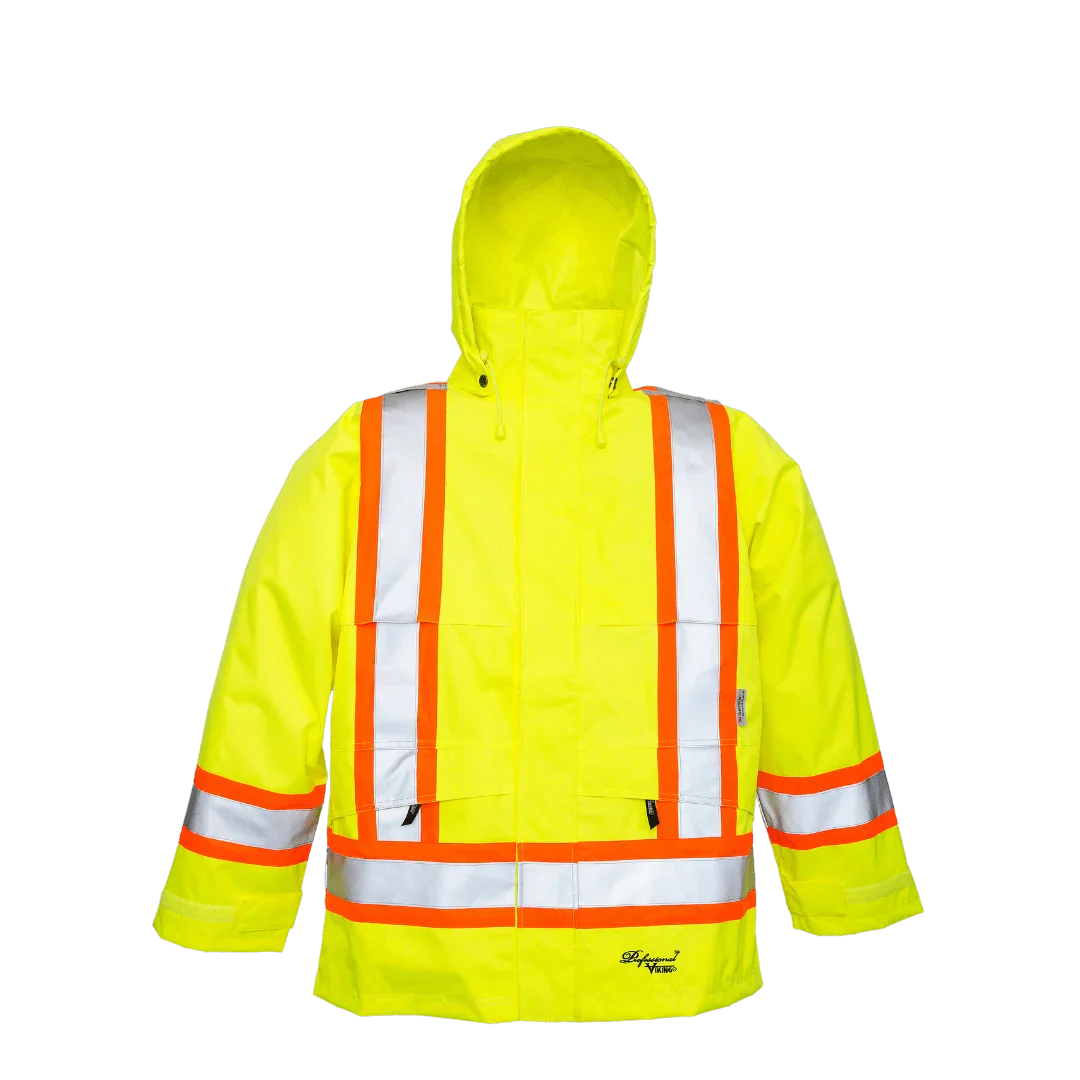 Veste de pluie Viking Professional® Hi Vis Journeyman 300D Trilobal Ripstop Polyester, Vert, XXXXL