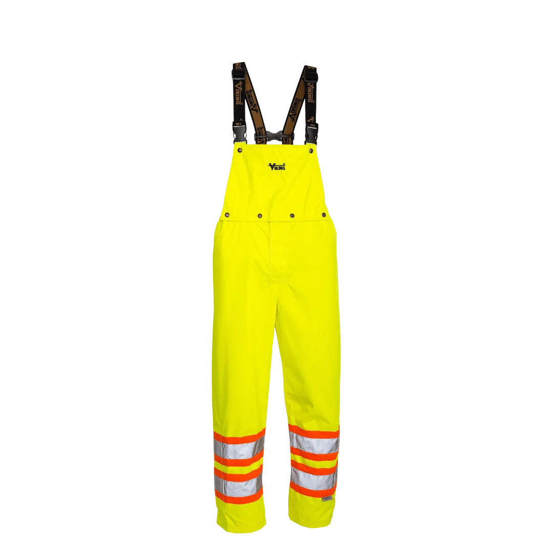 Salopette de pluie Viking Professional® Hi Vis Journeyman 300D Trilobal Ripstop Polyester, Vert, XL
