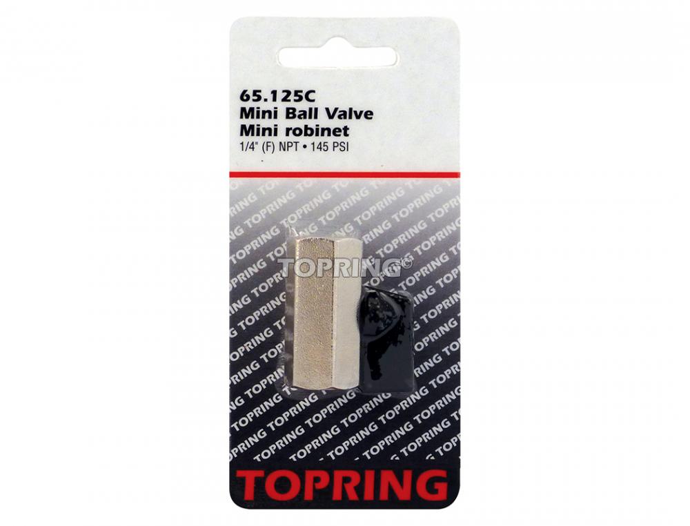 Vanne à boule mini en laiton 1/4 (F) NPT