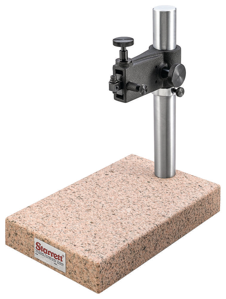 Support de comparateur avec base en granit, base en granit rose cristal de catégorie A, 8" x 12" x 2" (200 x 300 x 50 mm)