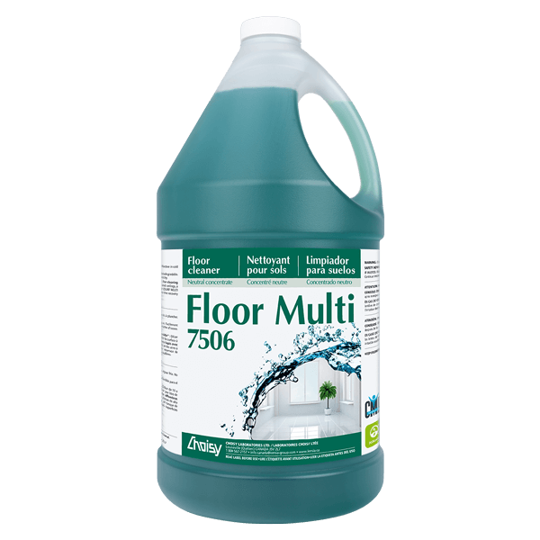 FLOOR MULTI - Nettoyant neutre concentré pour planchés et revêtements textiles de sol, 7506, 3,8L, 4/cs