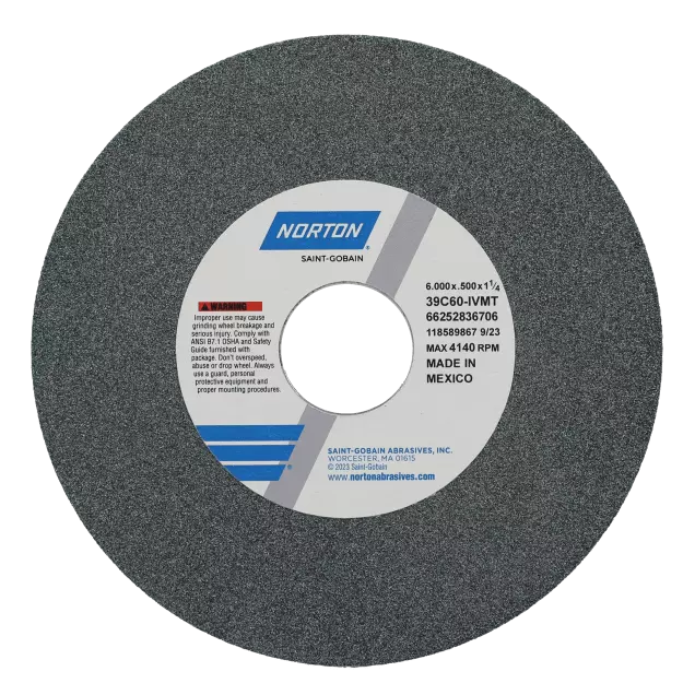 Tool & Cutter Grinding Wheel - Grade: Fine, Grit Number: 80, Wheel Diameter: 6 in, Maximum RPM: 4140 RPM
