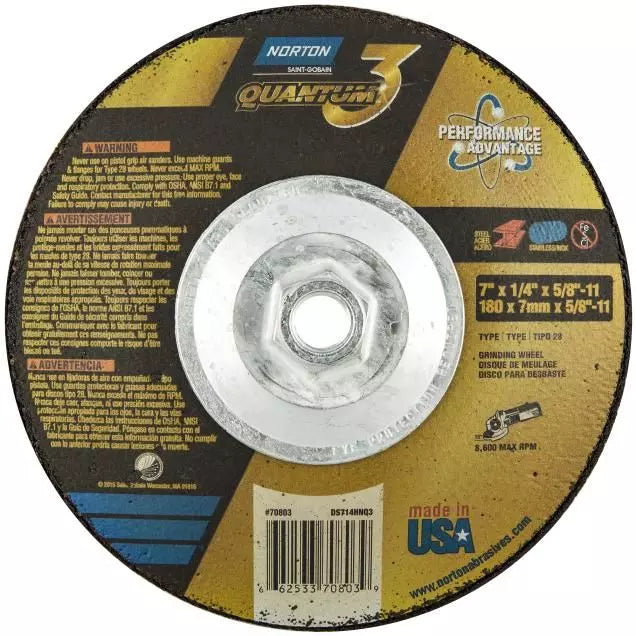 Quantum3 - Type 28, 9 po diamètre, 1/4 po épaisseur, 5/8-11 po trou d'arbre