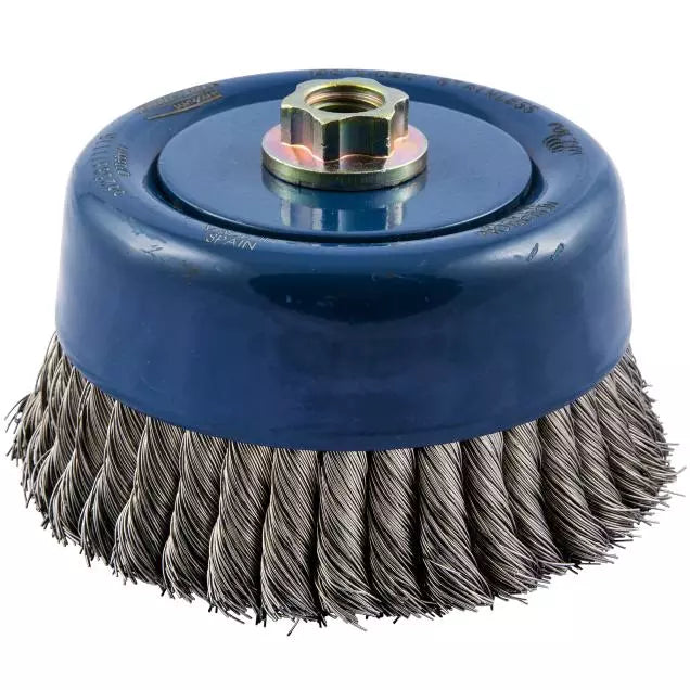 Brosse à tasse en acier inoxydable 2-3/4 x 0,020 x 5/8-11