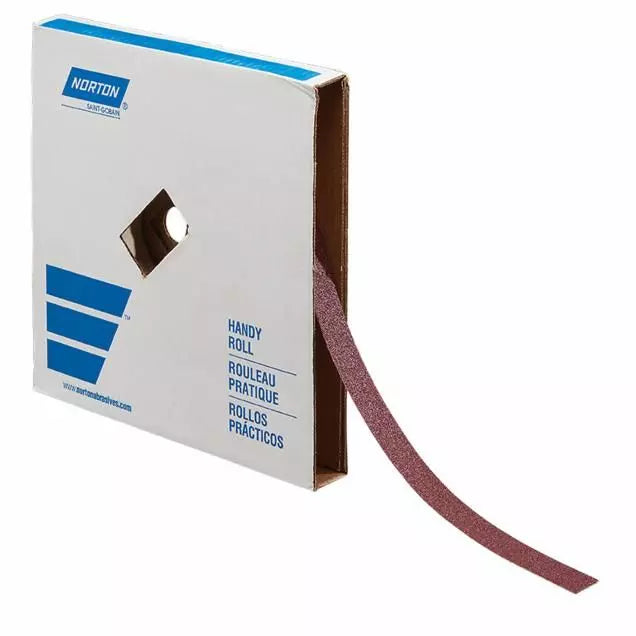 Rouleau de ponçage métal - 120 Grit, oxyde d'aluminium, 1 po large, 50 verges long