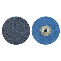 Disque de ponçage à revêtement Norton Bluefire - Diamètre du disque de 2 po, matériau abrasif en alumine de zircone, matériau de support en tissu, grain 60