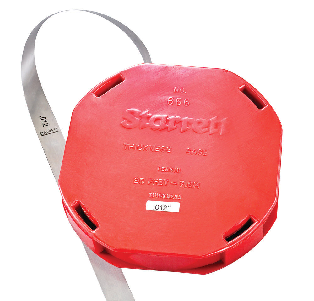 Tempered Steel Thickness Gage .012" 25' Roll Plastic Dispenser Case