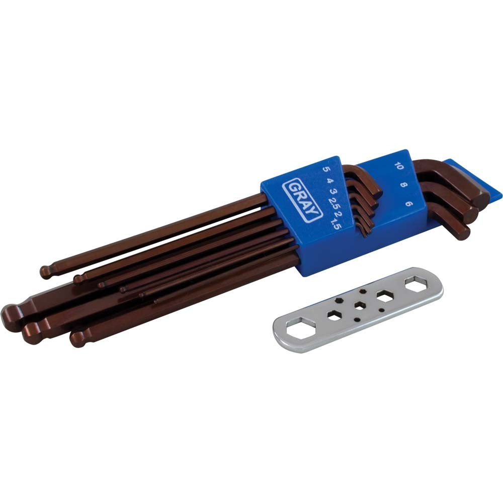 Hex Key Set - Ball Stubby L/Arm S2 - Compact