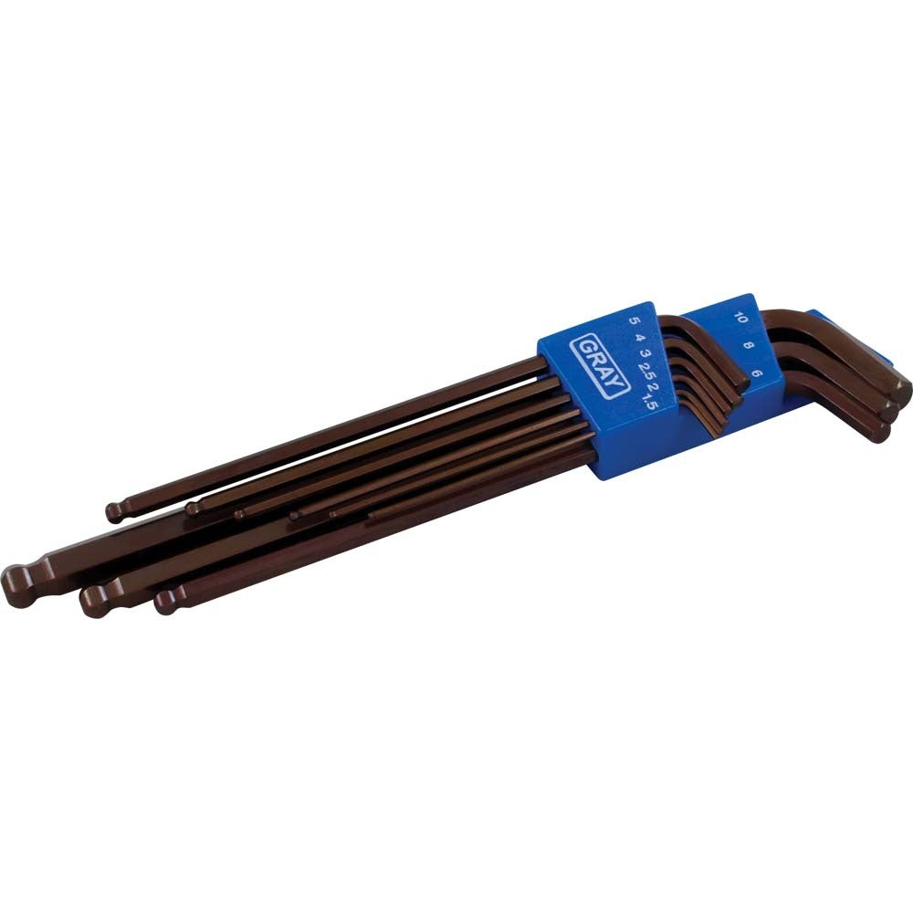 Hex Key Set Ball X-Long Arm S2 9 Pieces