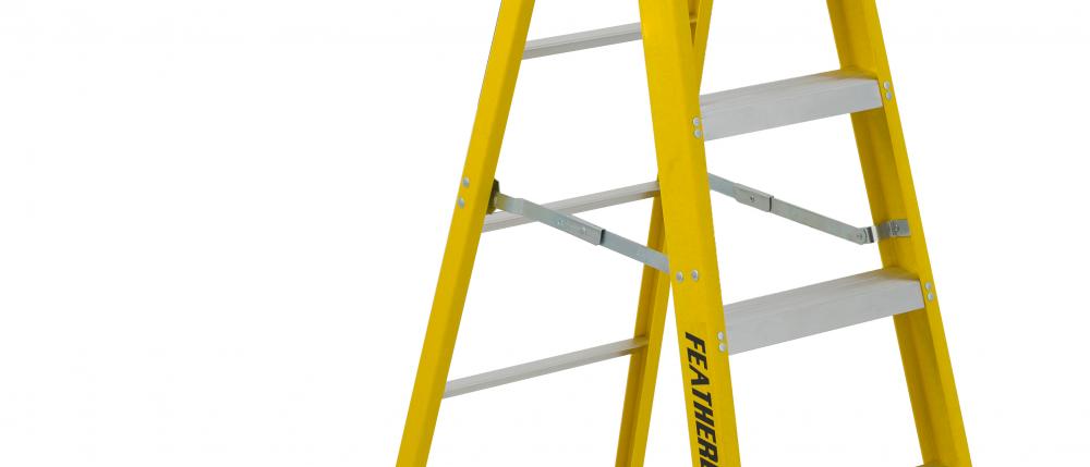 8' Fiberglass Step Ladder, Type IA, 6908, 300lb Capacity