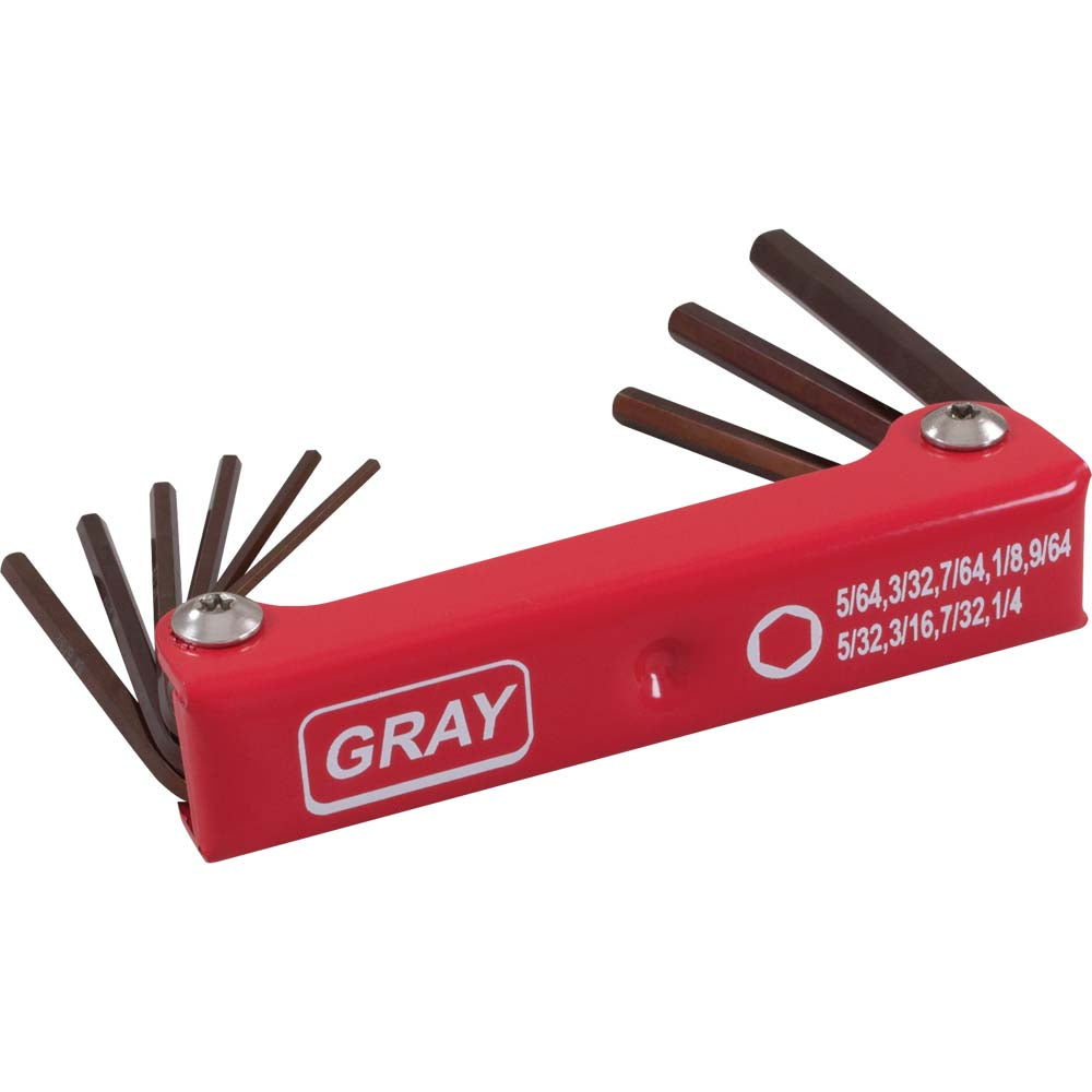 S2 SAE Long Folding Hex Key Set