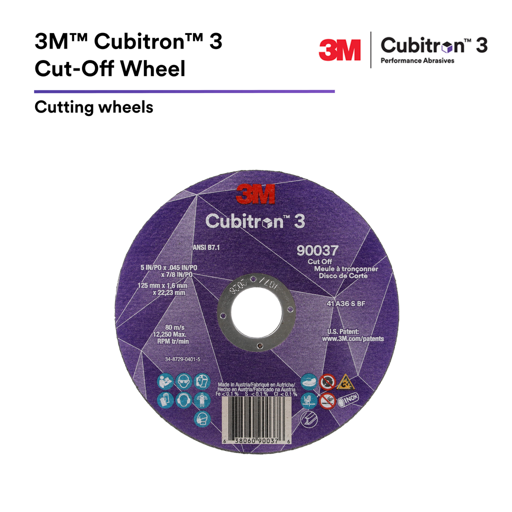 3M Cubitron 3 Cut-Off Wheel 5in T27 36+