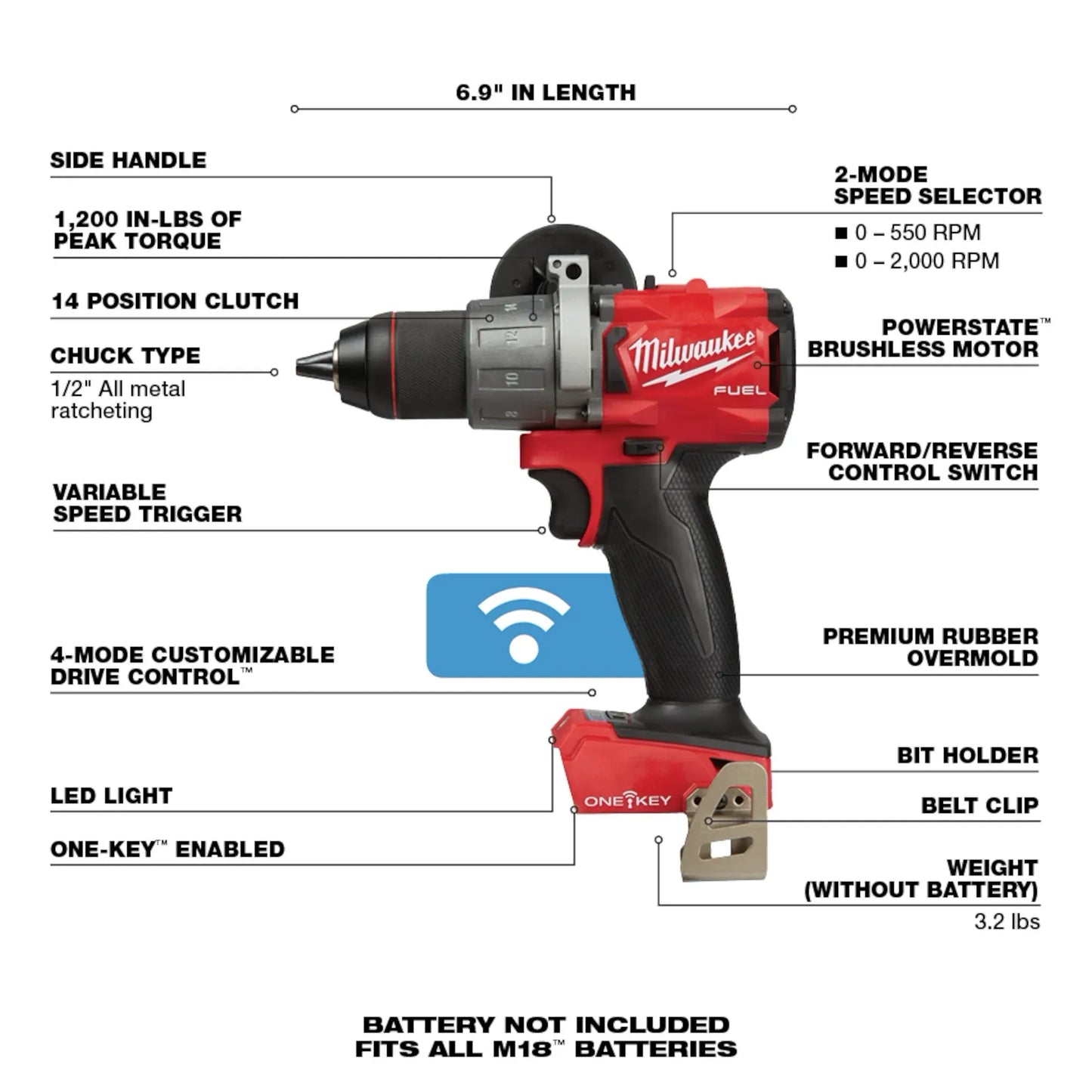 M18™ FUEL 1/2 in. Drill/driver
