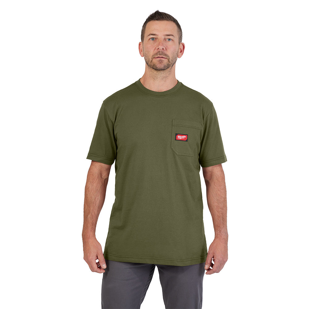 Gridiron™ Pocket T-shirt - Short Sleeve Green 3X