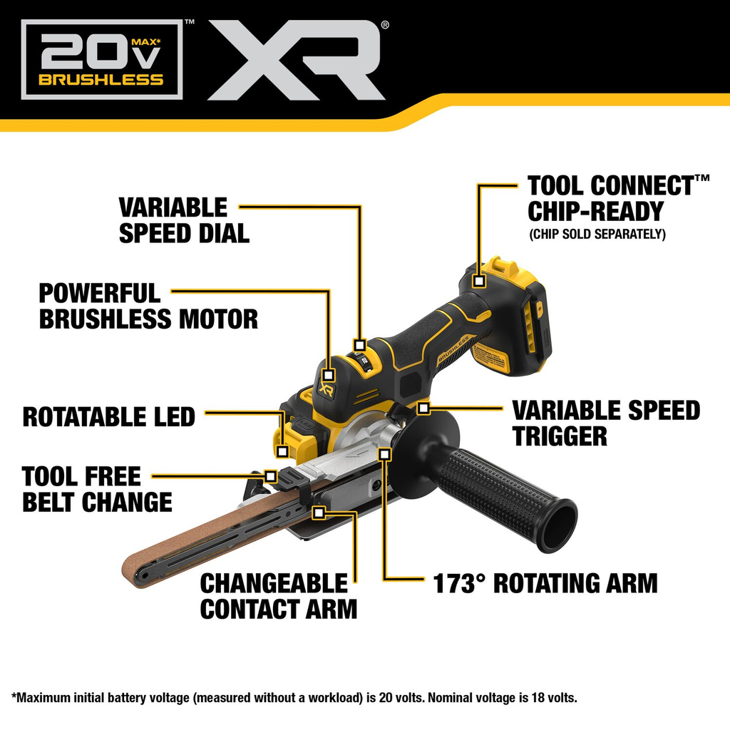 DEWALT 20V MAX* XTREME Cordless Band File - Tool Only