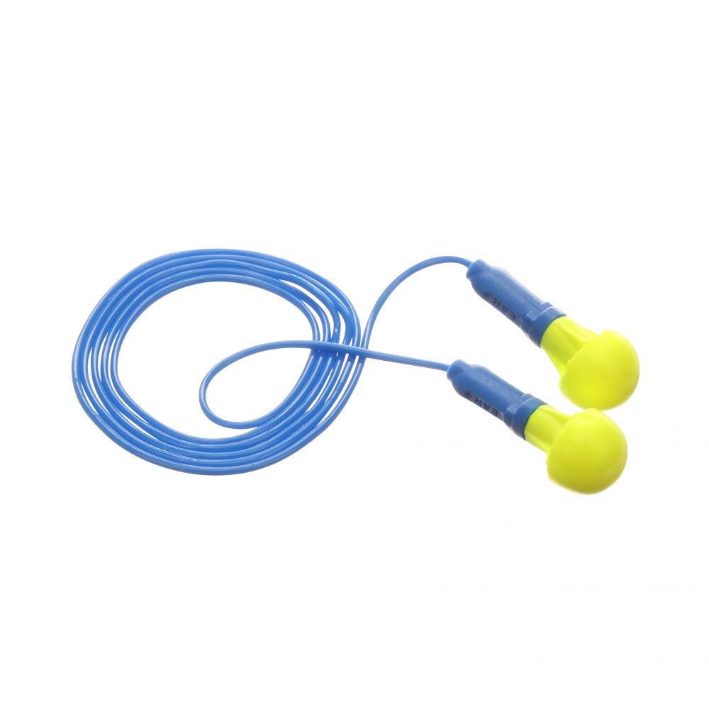 Bouchons d’oreilles Push-Ins E-A-RMC 3MMC, 318-1003, jaunes/bleus, avec cordon, 200pair/bte