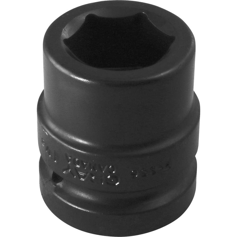 1 and 1/8 Inch by 1 Inch Drive 6-Point Standard Length Impact Socket