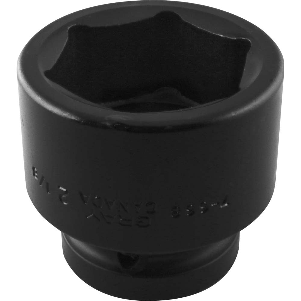 2 and 1/8 Inch by 1 Inch Drive 6-Point Standard Length Impact Socket