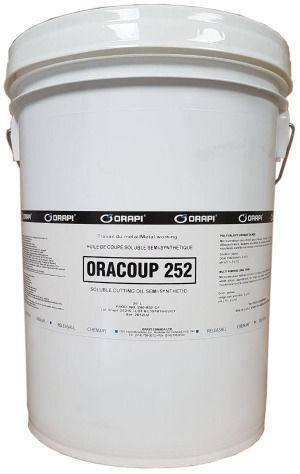 Oracoup 252, fluide de coupe semi-synthétique, organique et stable pour l'usinage et le meulage, 1 gal, seau
