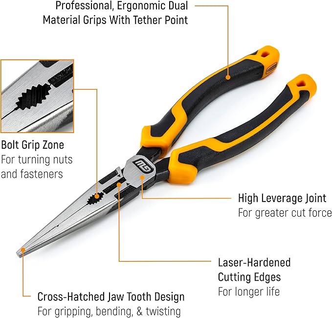 Gearwrench 6-Piece Pitbull Dual Material Mixed Plier Set - 82204C