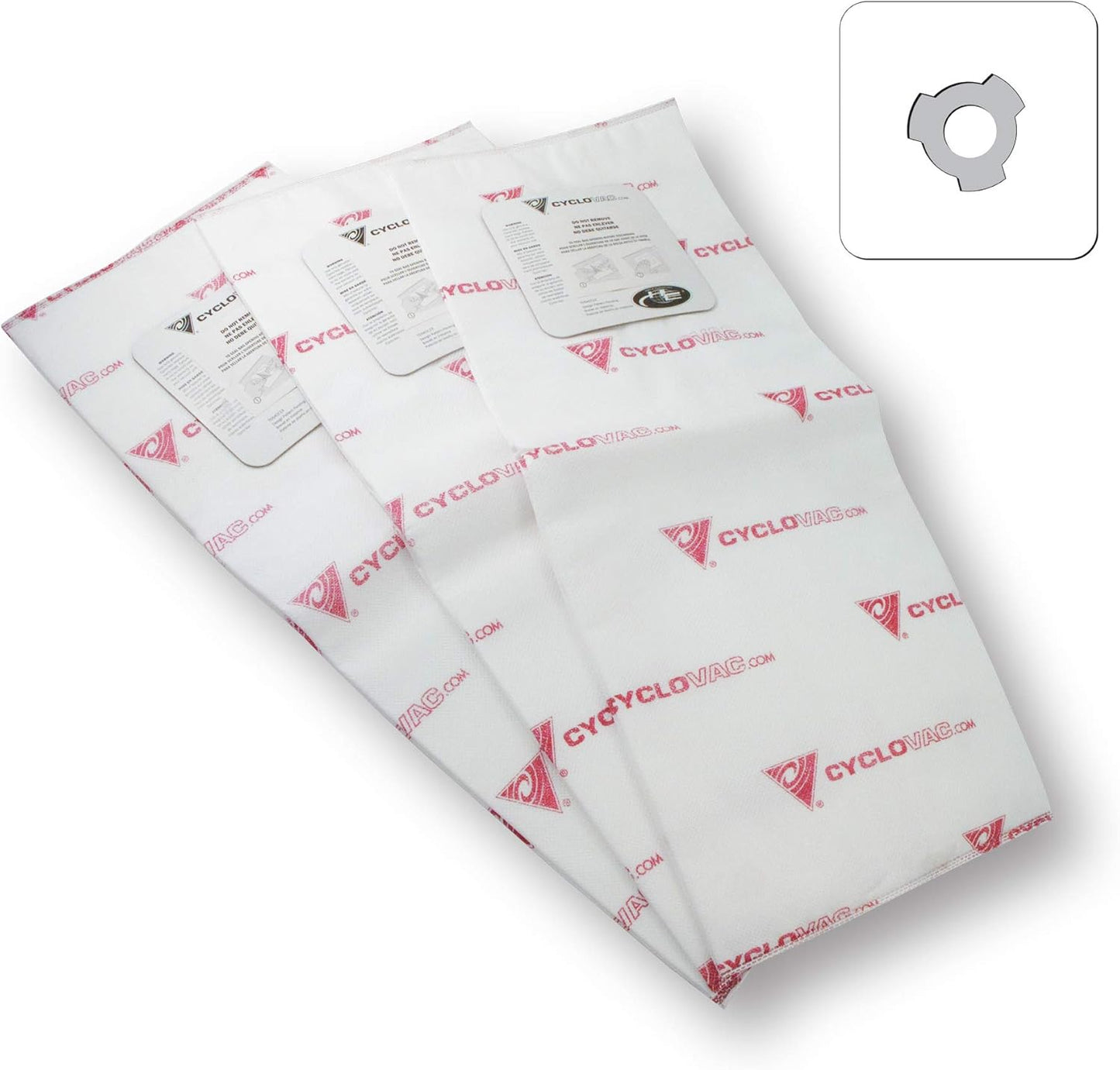 Cyclovac Heavy Duty TDSAC93C Vacuum Bags, Pack of 3