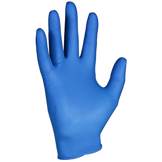 KleenGuard™ G10 Arctic Blue Nitrile Gloves (90098), Ambidextrous, Powder Free, Large, 200 Gloves / Dispenser