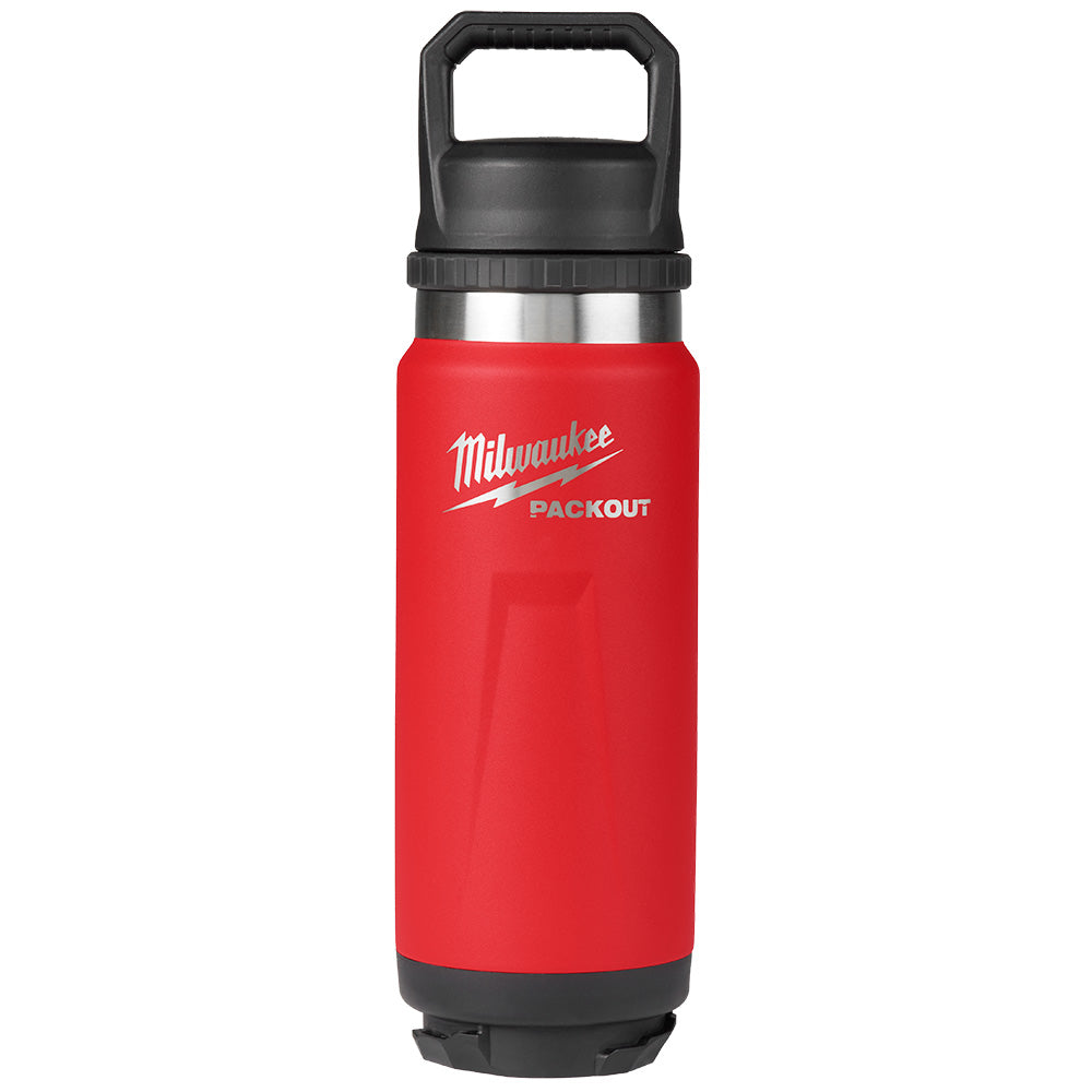 Packout™ 24oz Insulated Bottle With Chug Lid - Red, 8/PK