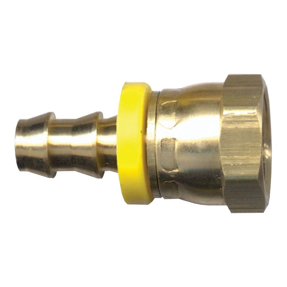 Grip-Tite Hose Barb Straight Pipe Swivel - Ball Type, Brass, 1/4 ID x 1/4 Straight Pipe