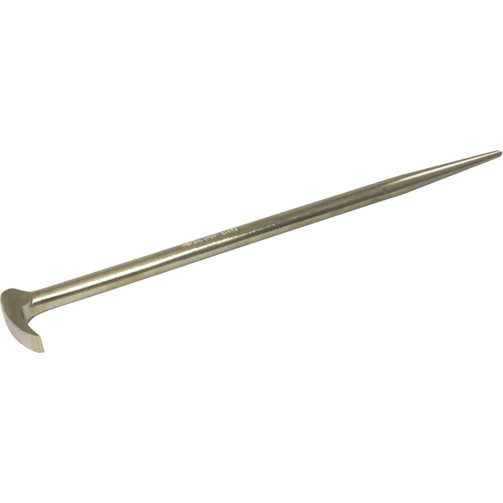 15-Inch Rolling Head Pry Bar with Nickel Finish