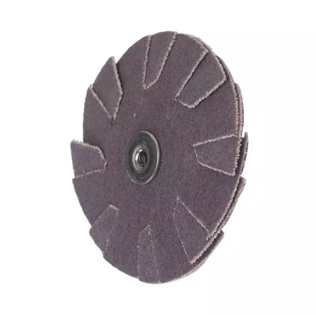 Disque abrasif revêtu à changement rapide, 4-1/2 po diamètre, 120 Grit, grade moyen, oxyde d'aluminium, support coton