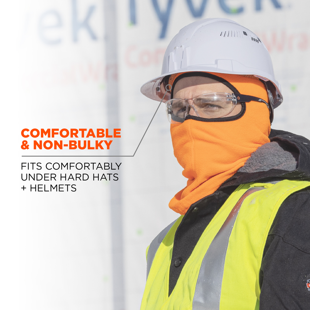 6821 Orange Balaclava Face Mask Fleece