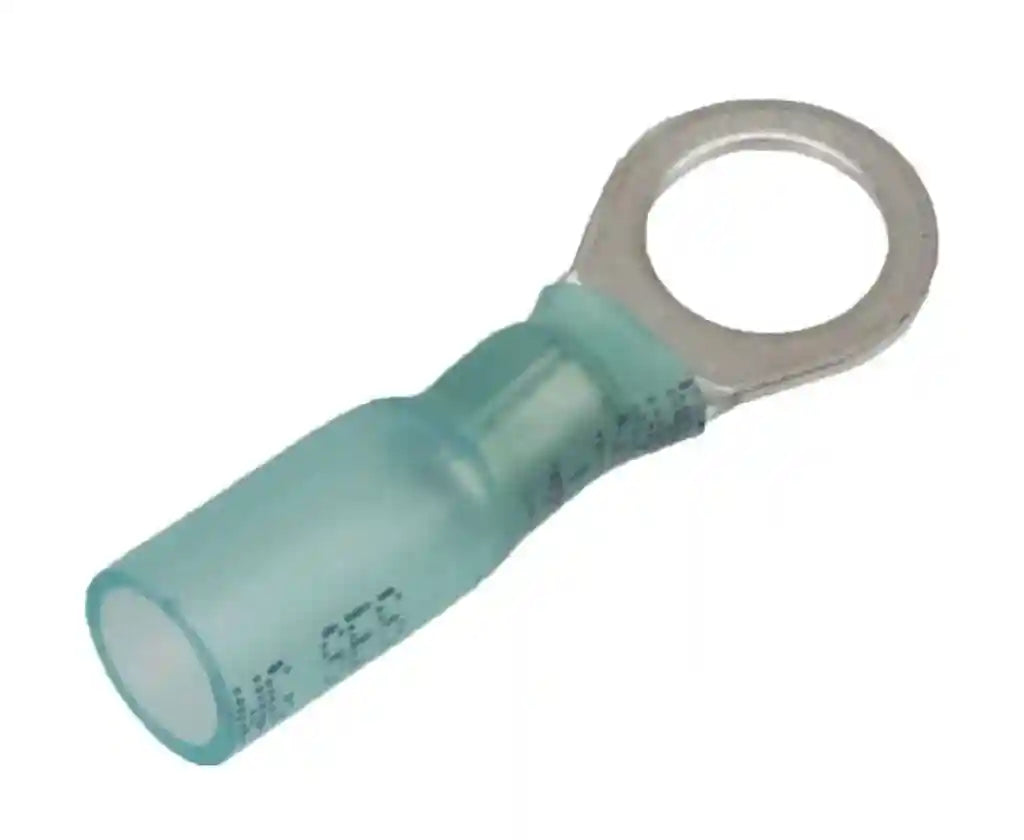 Ring crimp/shrink terminal wire 16-14ga stud 5/16 25/pk