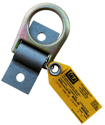 DBI-SALA® D-Ring Plate Anchor 2101634, Raw Steel Plate, Zinc Plated Steel D-Ring