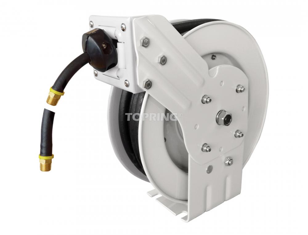 Dévidoir avec tuyau en caoutchouc 3/8 D.I. de 25 pieds, modèle Maxreel avec tuyau Topflex