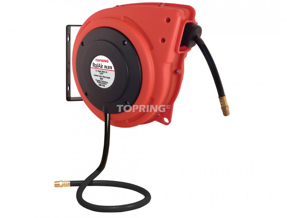 Enrouleur de tuyau avec tuyau en PVC de 30 pieds et un diamètre intérieur de 3/8, modèle Rolair