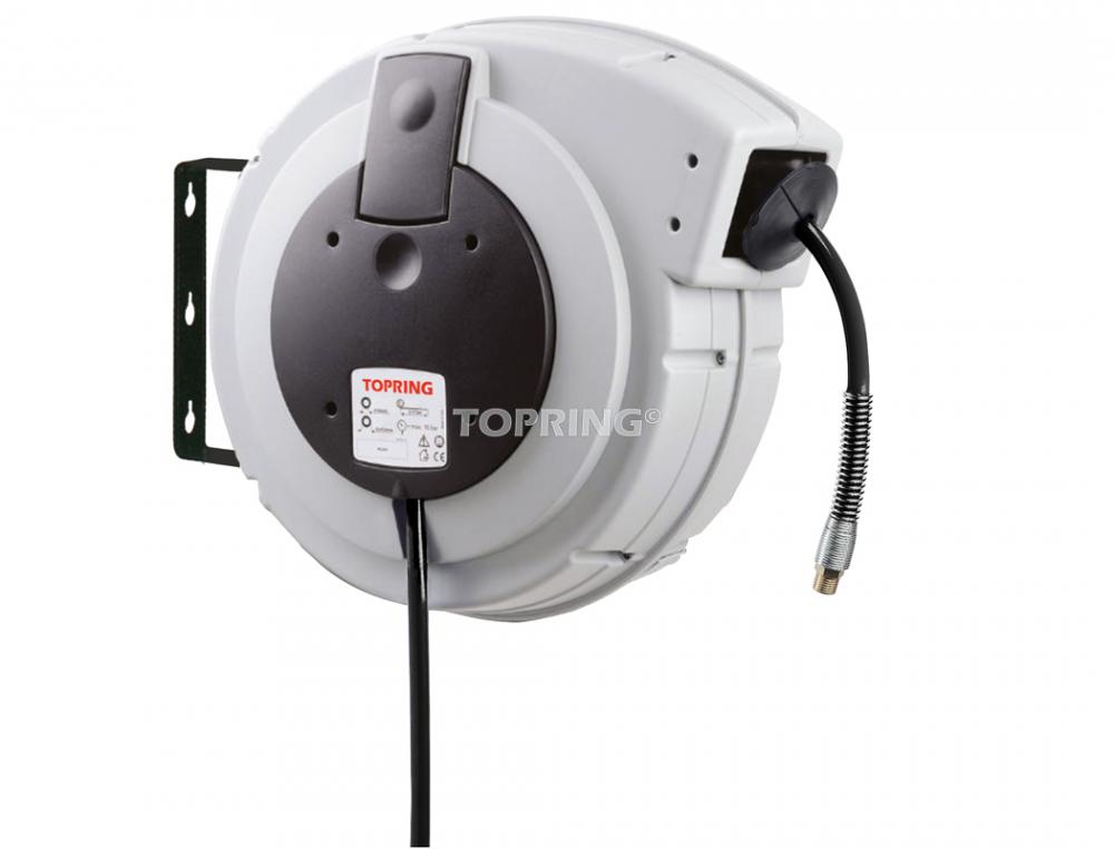 Dévidoir avec tuyau en polyuréthane et PVC 5/16 D.I. de 50 pieds, modèle Retracto