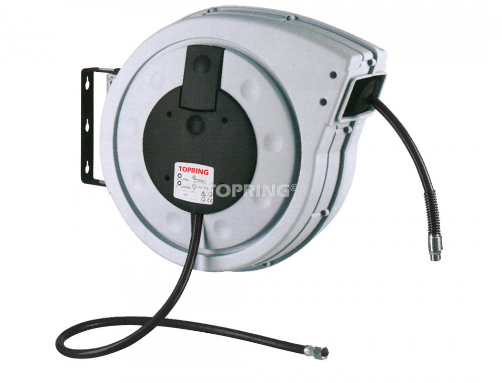 Dévidoir avec tuyau en polyuréthane et PVC 3/8 D.I. de 65 pieds, modèle Retractro