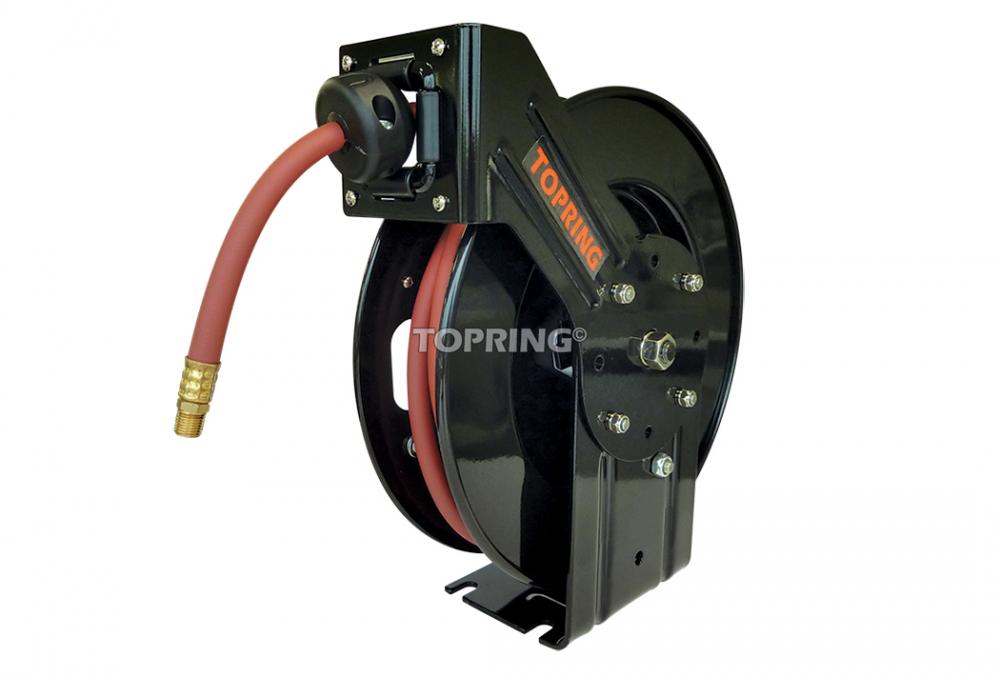XL Hose Reel With 1/2 I.D. 65 ft. Polymer Hose, Topreel Model with Flexhybrid Hose