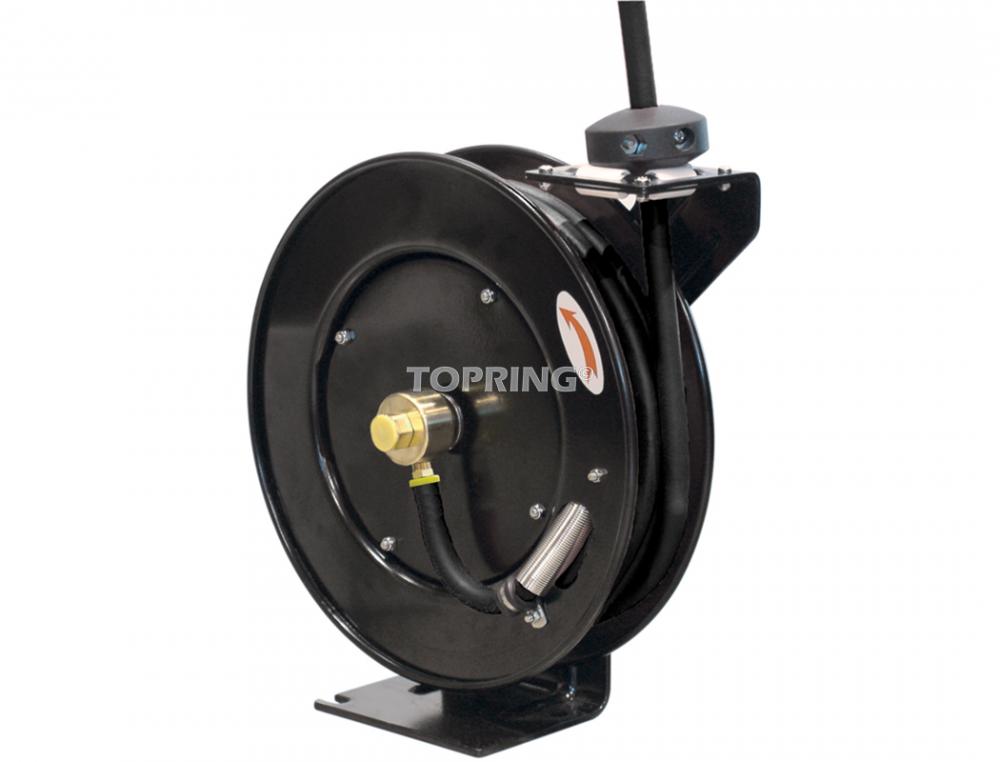 Hose Reel With 1/4 I.D. 33 ft. Rubber Hose, Topreel Model with Topflex Hose