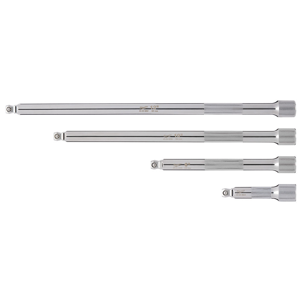 4pc 1/4” Drive Wobble Extension Set
