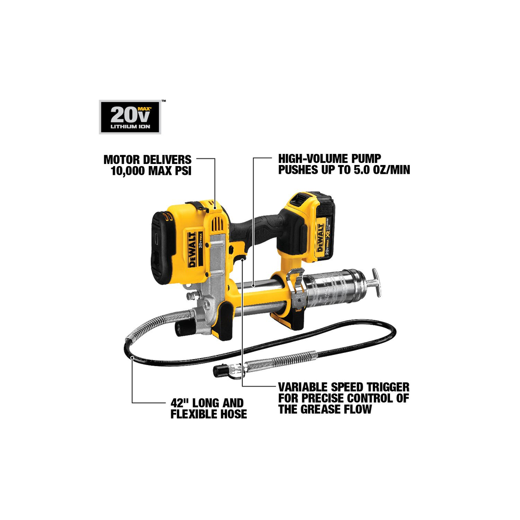 DeWalt 20V Max Cordless Grease Gun Kit