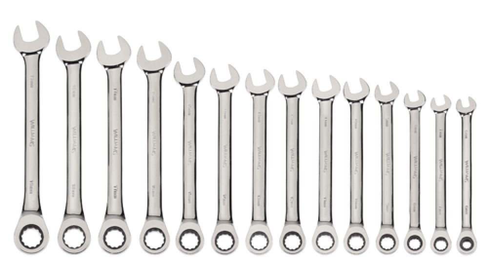 14 Piece Metric Combination Ratcheting Wrench Set