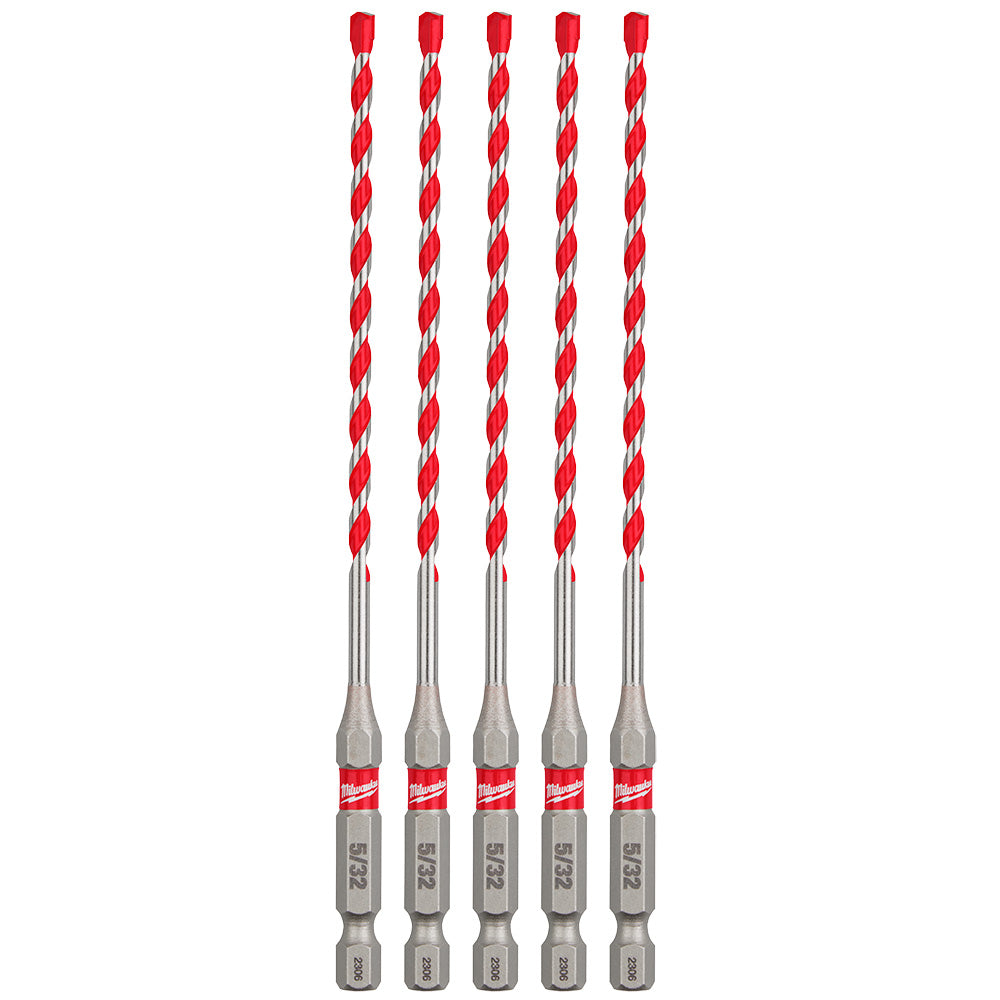 Shockwave Impact Duty™ Carbide Hammer Drill Bits 5/32" x 4" x 6", 15/PK