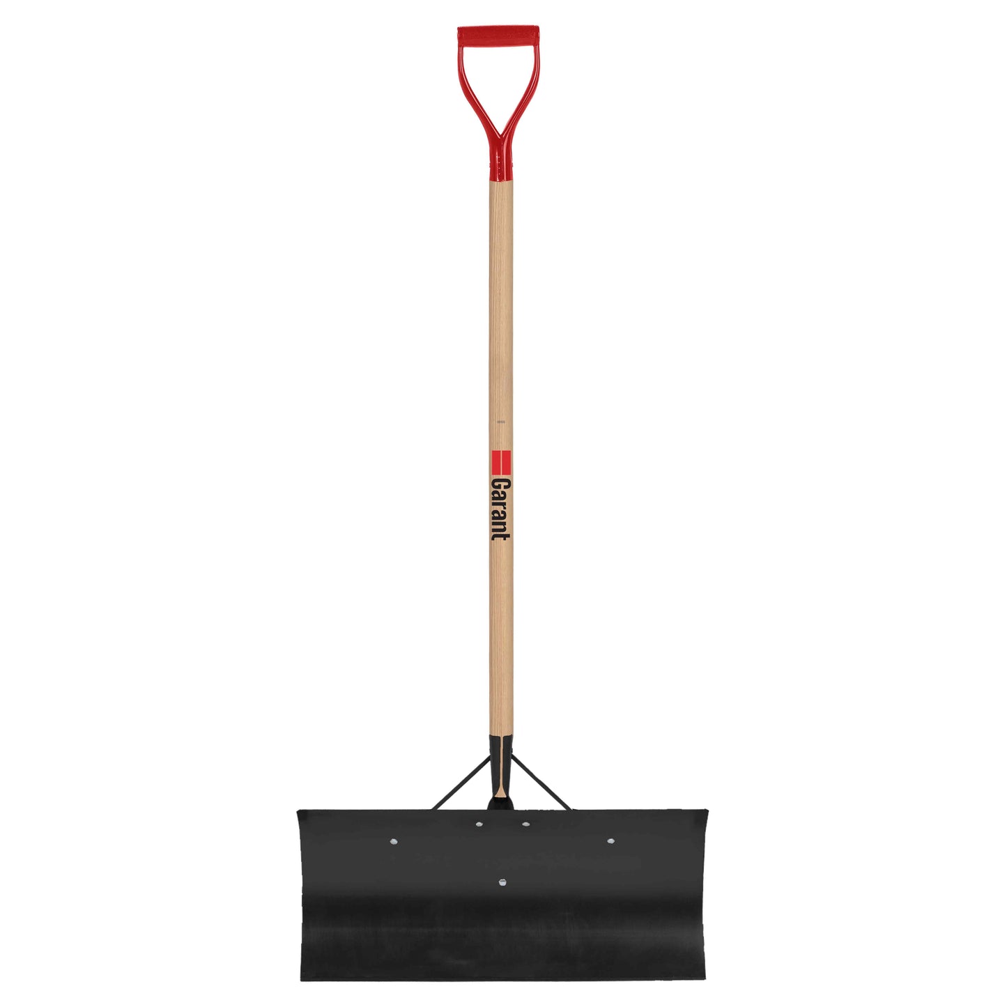 Poussoir à neige, lame en acier de 24", manche en bois, poignée dh