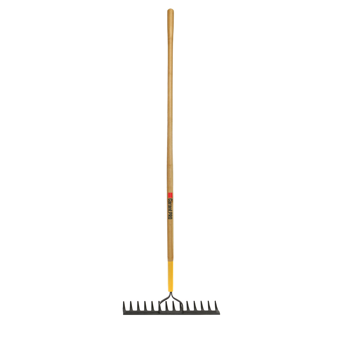 Level rake, double back, 14 tines, wood handle