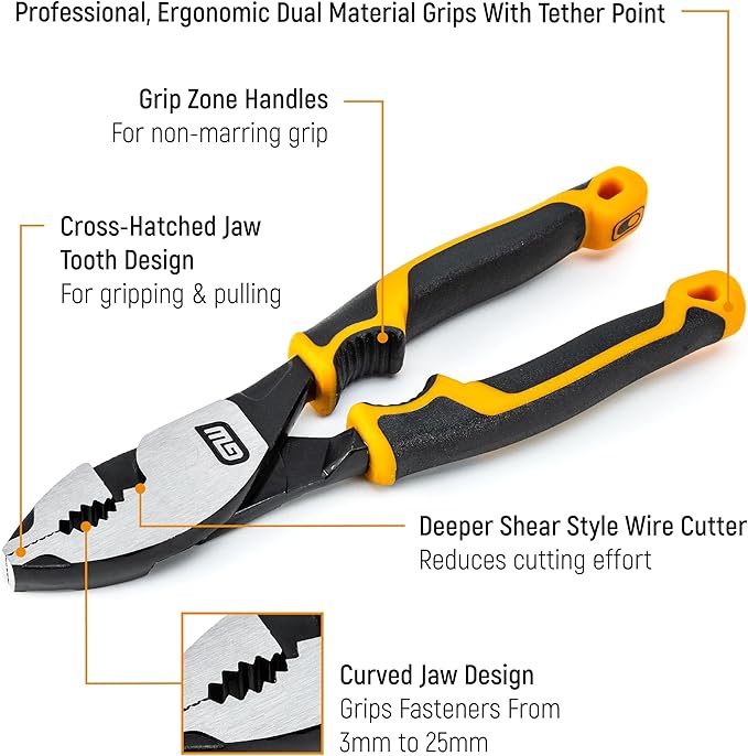 Gearwrench 6-Piece Pitbull Dual Material Mixed Plier Set - 82204C